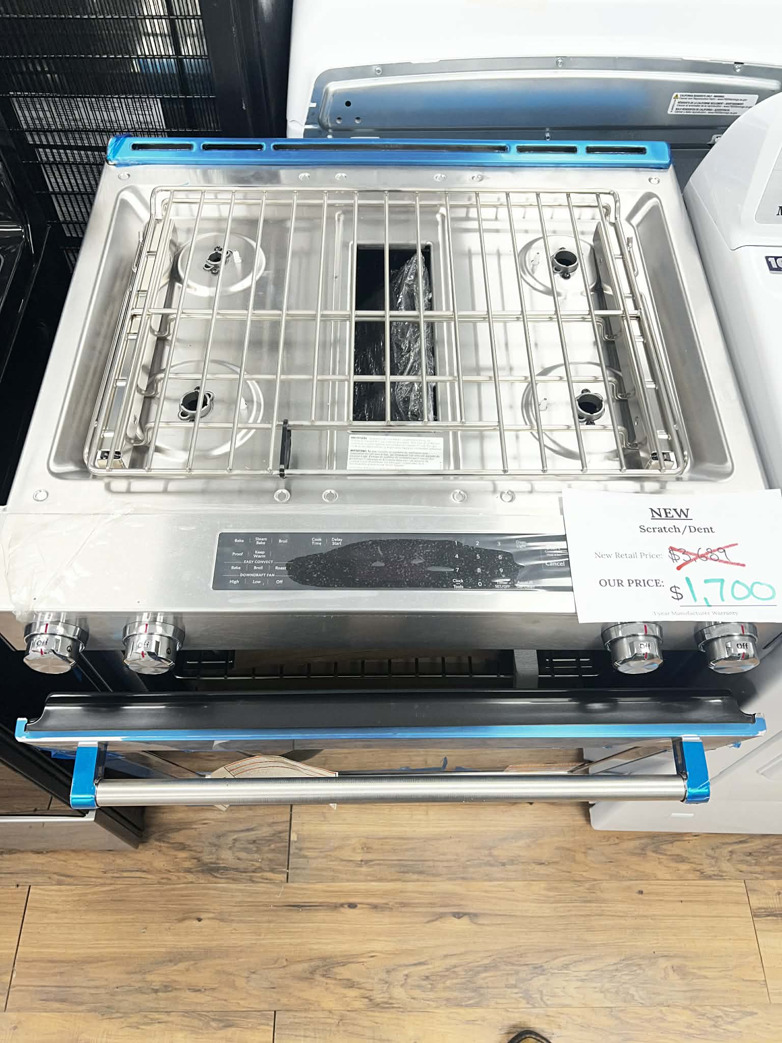 6.4 Cu. Ft. Self-Cleaning Slide-In Dual Fuel Convection Range - Stainless Steel