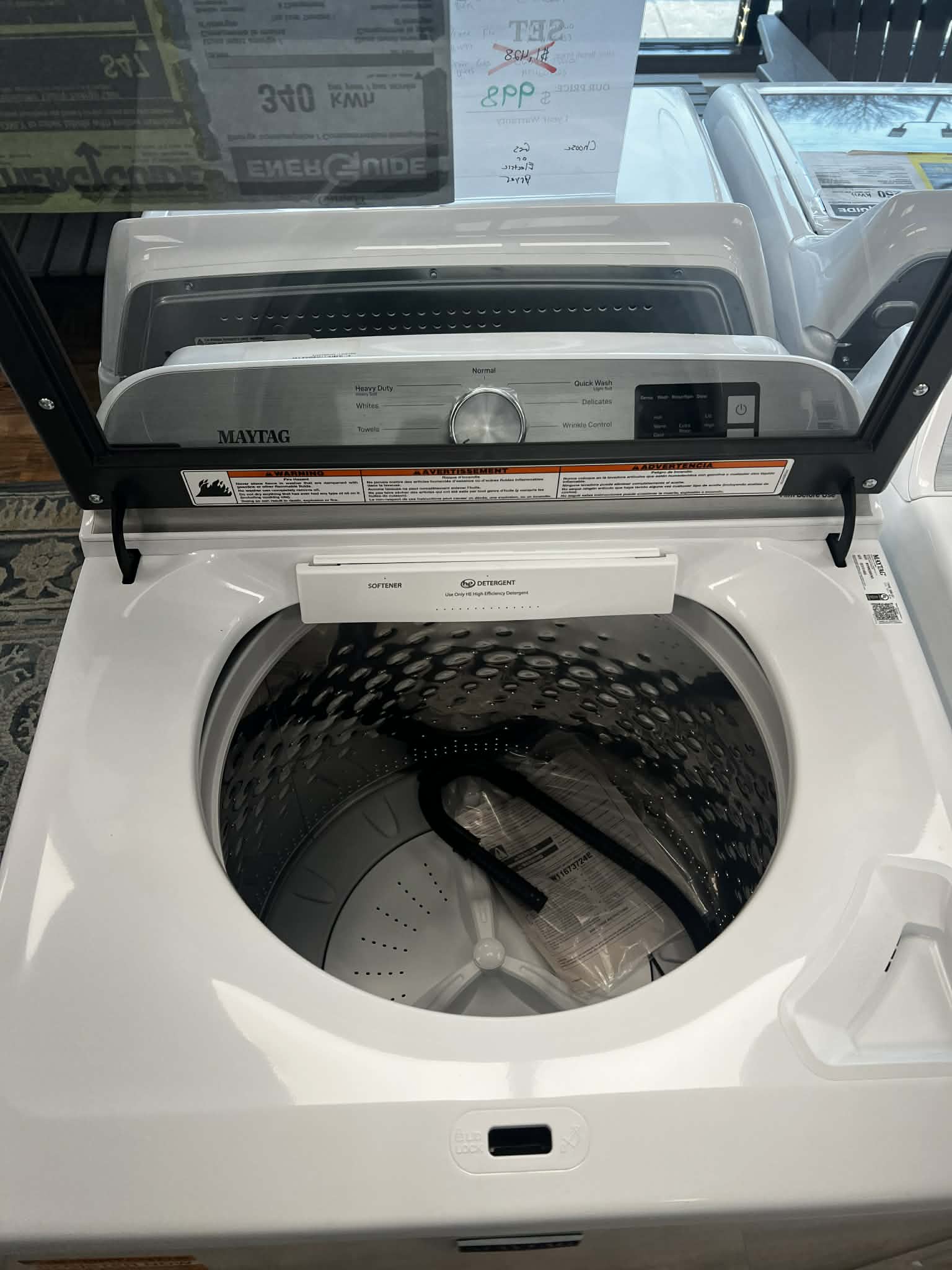 4.8 Cu. Ft. Top Load Washer with Deep Fill Option & 7.0 cu. ft. Gas Dryer