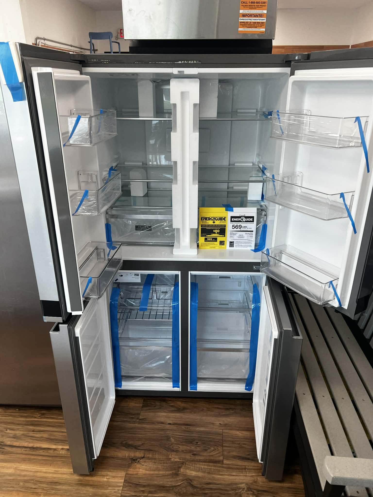 19.4 Cu. Ft. 4-Door French Door Counter-Depth Refrigerator with Flexible Organization Spaces - Stainless Steel