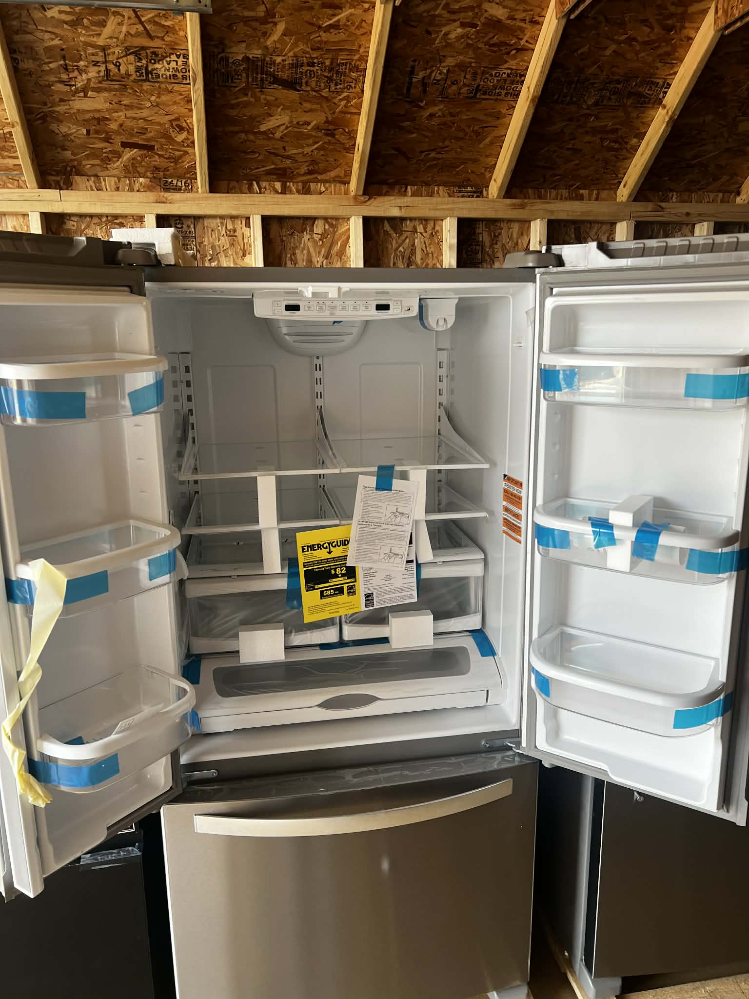 33 in. 22 cu. ft. Standard Depth French Door Refrigerator in Fingerprint Resistant Stainless Steel