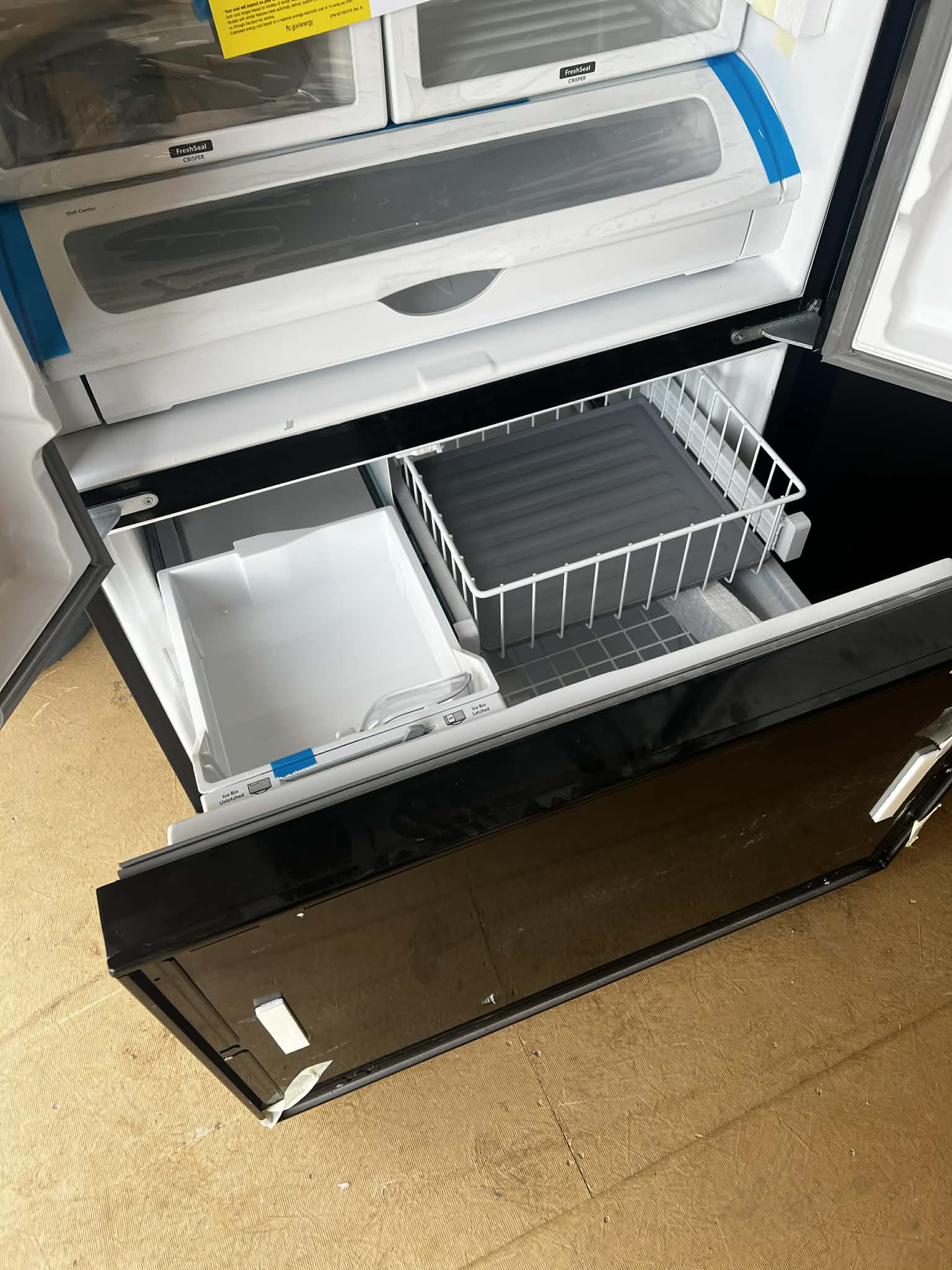 PANEL READY Counter-Depth 21.9-Cu. Feet 3 -Door French Door Refrigerator with Ice Maker with water dispenser