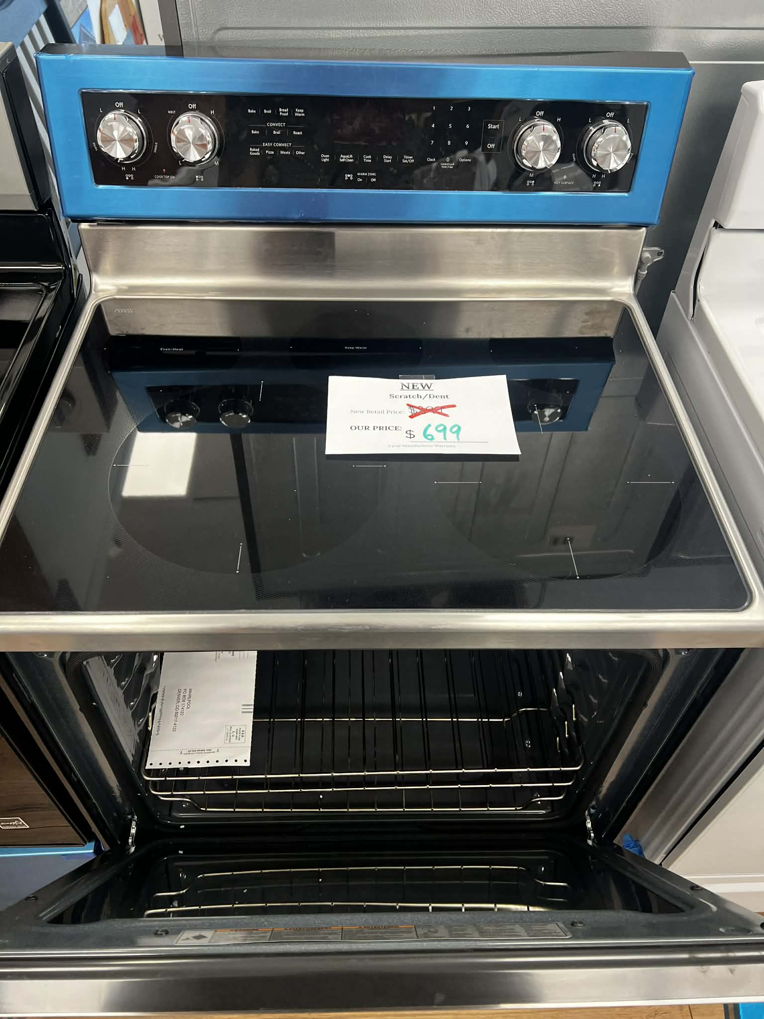 6.4 Cu. Ft. Self-Cleaning Freestanding Electric Convection Range - Stainless Steel